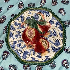 Fitz and Floyd Classic’s Handcrafted Pomegranates 3D Decor Plate